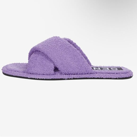 SENSO Inka IV Lavender Terry Towel Slides Sz 8 - Picture 3 of 11